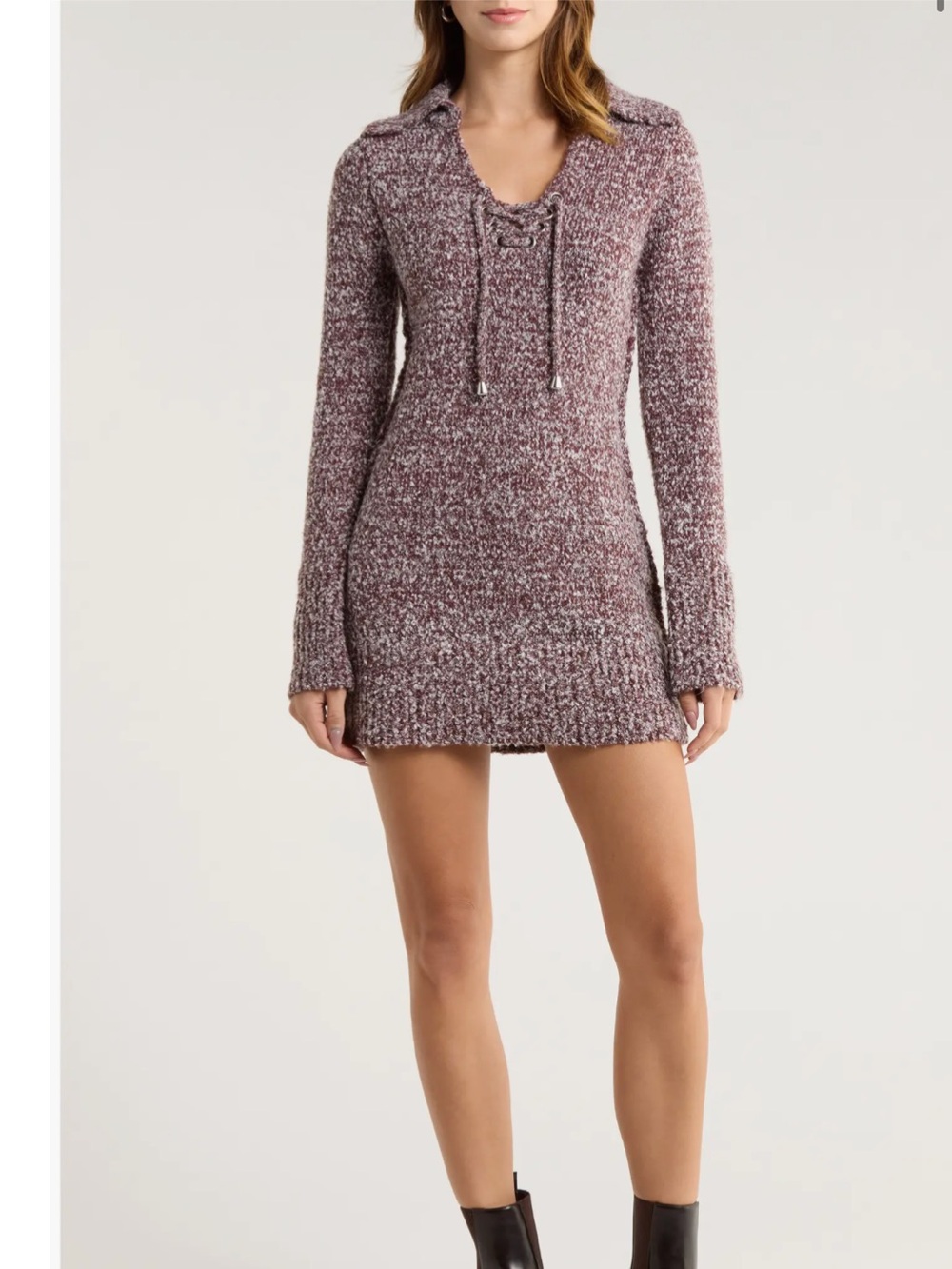 NWT Free People Milena Long Sleeve Mini Sweater Dress